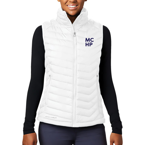  Columbia Womens White Powder Lite Vest - Stacked
