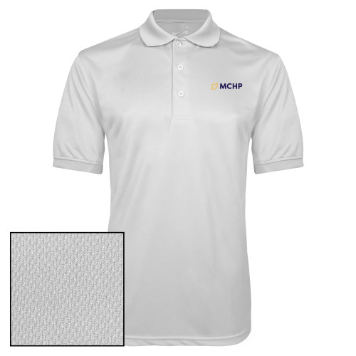  White Dry Mesh Polo - Secondary Mark