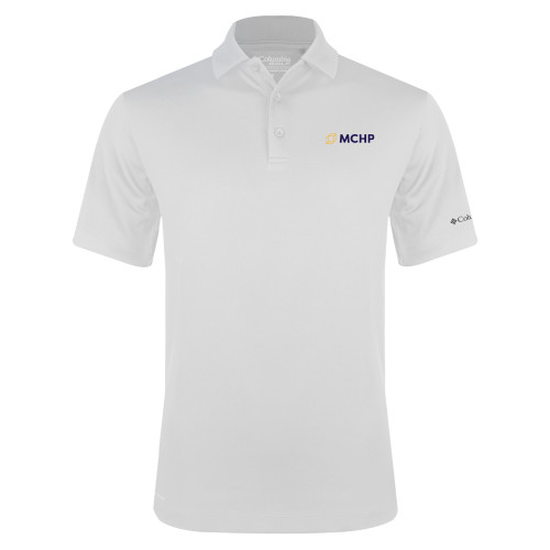 Columbia White Omni Wick Drive Polo - Secondary Mark