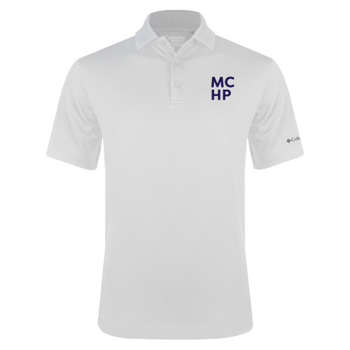  Columbia White Omni Wick Drive Polo - Stacked