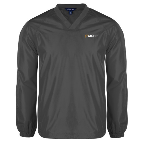  Charcoal V Neck Raglan Windshirt - Secondary Mark