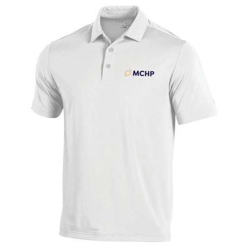  Under Armour White Performance Polo - Secondary Mark