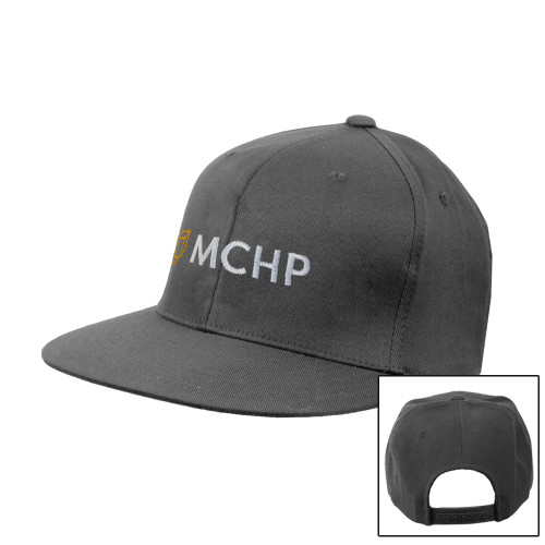  Charcoal Flat Bill Snapback Hat - Secondary Mark