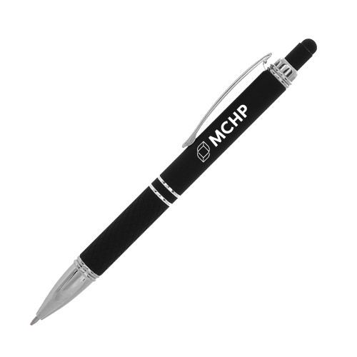  Quilted Black Stylus Pen - Secondary Mark Engraved
