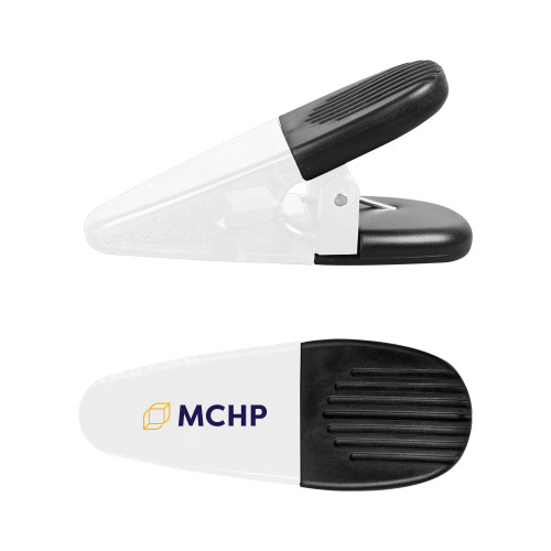  White Crocodile Clip/Magnet - Secondary Mark