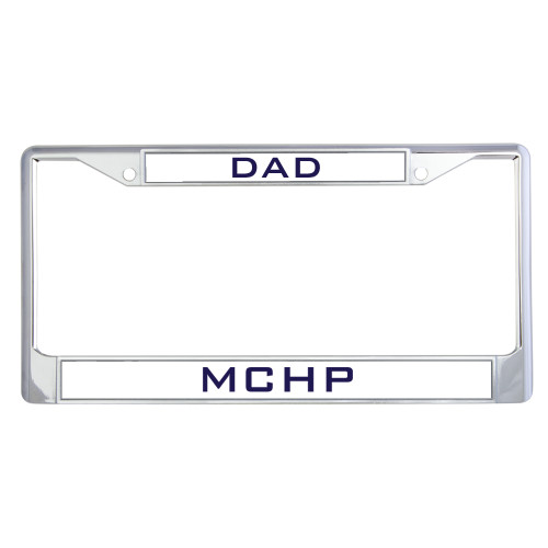  Dad Metal License Plate Frame in Chrome - Dad