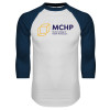 Thumbnail image for  White/Navy Raglan Baseball T Shirt