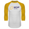 Thumbnail image for  White/Gold Raglan Baseball T Shirt
