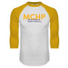 Thumbnail image for  White/Gold Raglan Baseball T Shirt