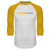 Thumbnail image for  White/Gold Raglan Baseball T Shirt