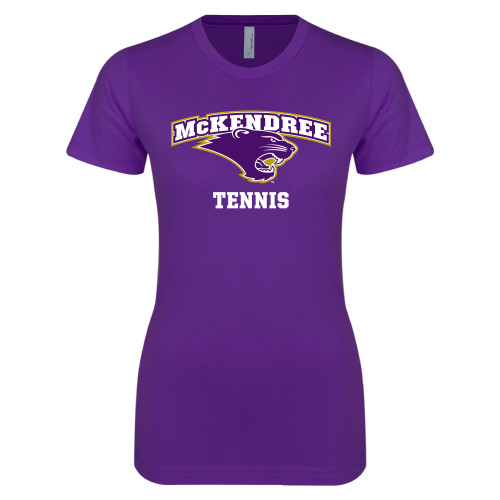  Univ Next Level Womens Purple Boyfriend Tee - Tennis
