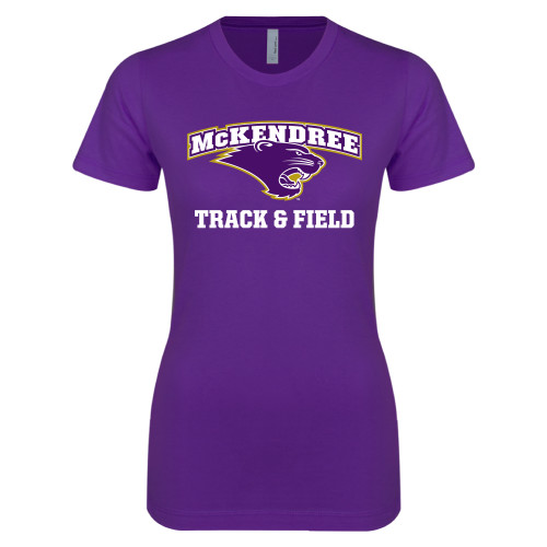  Univ Next Level Womens Purple Boyfriend Tee - Track and Field