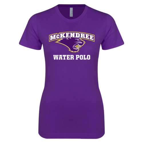  Univ Next Level Womens Purple Boyfriend Tee - Water Polo