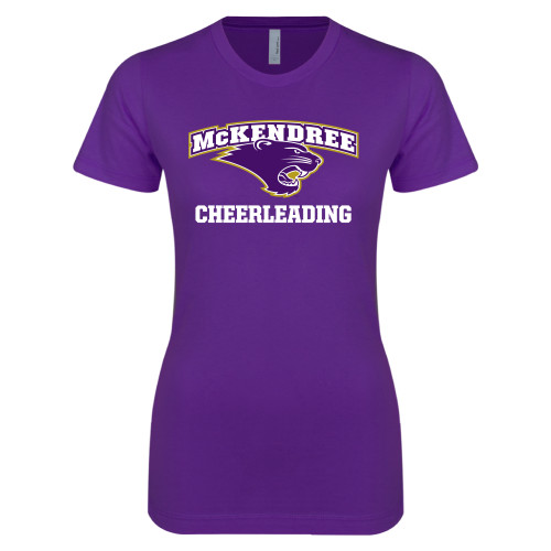  Univ Next Level Womens Purple Boyfriend Tee - McKendree Cheerleading