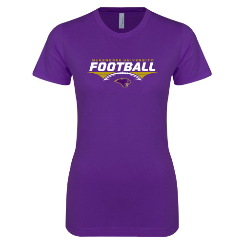  Next Level Womens Purple Boyfriend Tee - McKendree Football