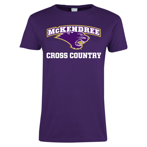  Univ Womens Purple Short Sleeve Tee - Cross Country