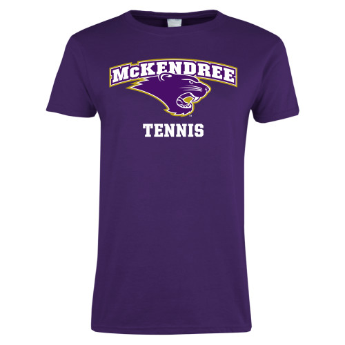  Univ Womens Purple Short Sleeve Tee - Tennis