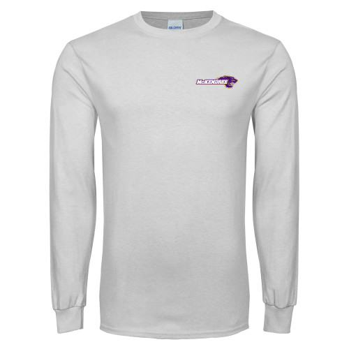  White Long Sleeve T Shirt - Primary Mark