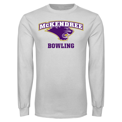  Univ White Long Sleeve T Shirt - Bowling