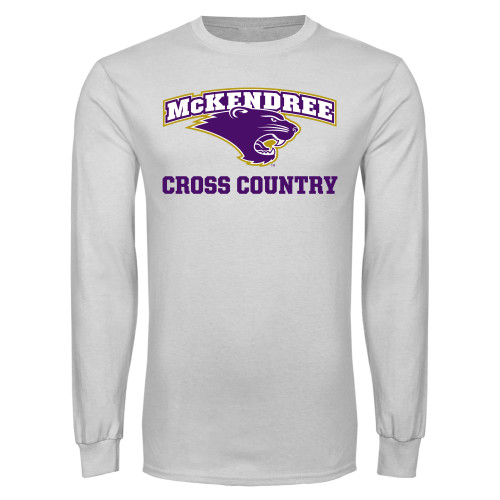  Univ White Long Sleeve T Shirt - Cross Country