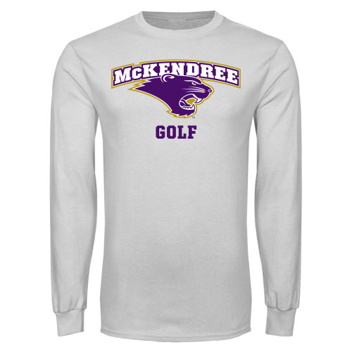  Univ White Long Sleeve T Shirt - Golf