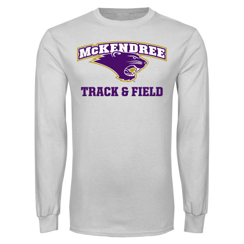  Univ White Long Sleeve T Shirt - Track and Field