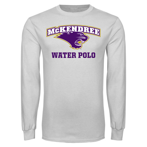 Univ White Long Sleeve T Shirt - Water Polo