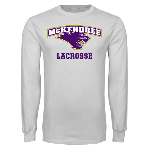  Univ White Long Sleeve T Shirt - Lacrosse