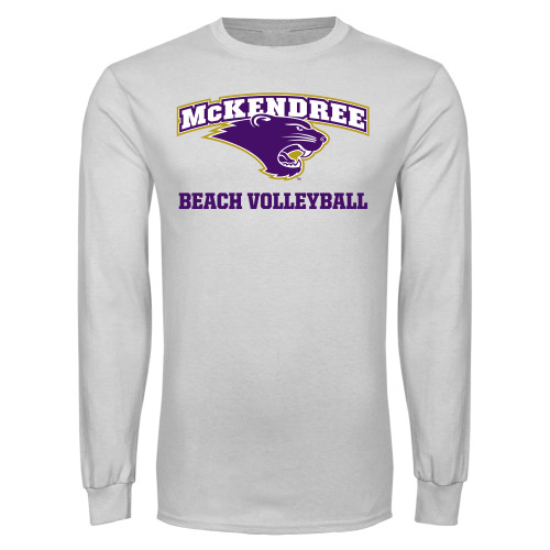  Univ White Long Sleeve T Shirt - McKendree Volleyball