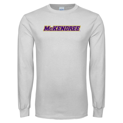  White Long Sleeve T Shirt - Word Mark