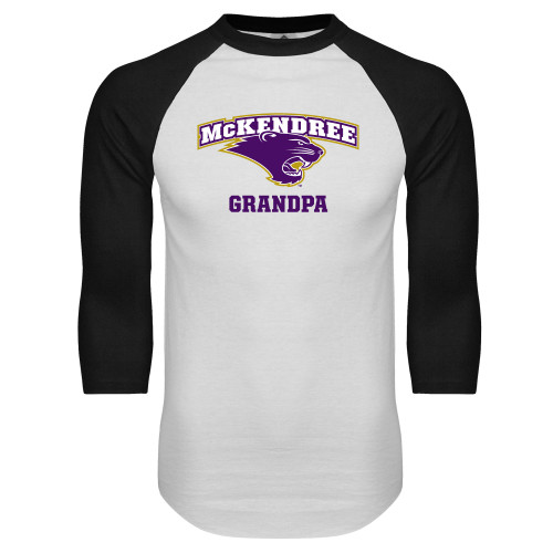  White/Black Raglan Baseball T Shirt - Grandpa