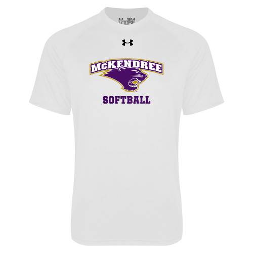  Under Armour White Tech Tee - Softball