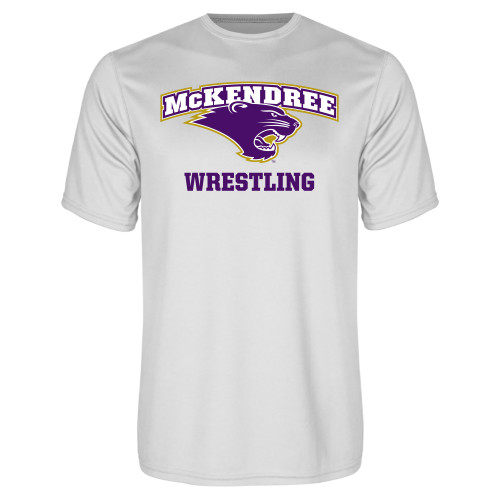  Univ White Performance Tee - Wrestling