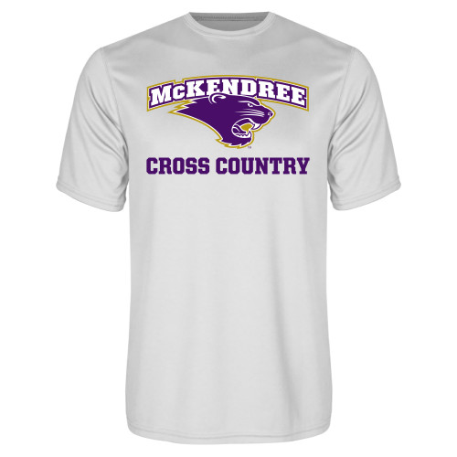  Univ White Performance Tee - Cross Country