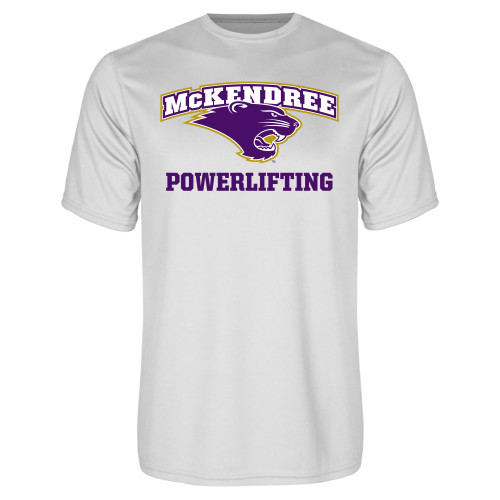  Univ White Performance Tee - Powerlifting