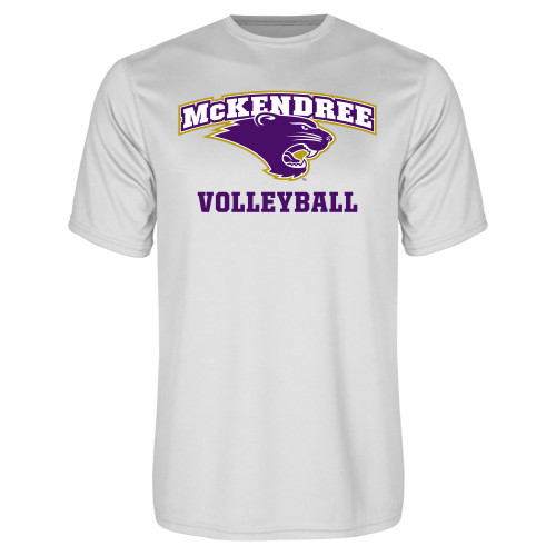  Univ White Performance Tee - Volleyball