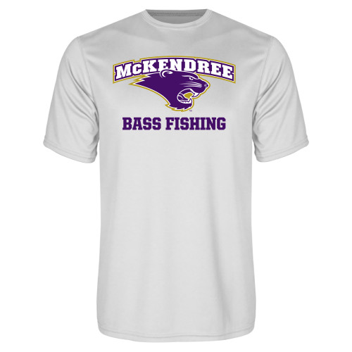  Univ White Performance Tee - McKendree Bass Fishing