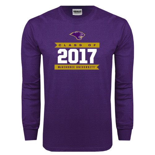  Purple Long Sleeve T Shirt - Class Of - Banners