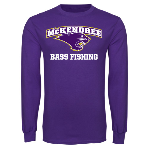  Univ Purple Long Sleeve T Shirt - McKendree Bass Fishing