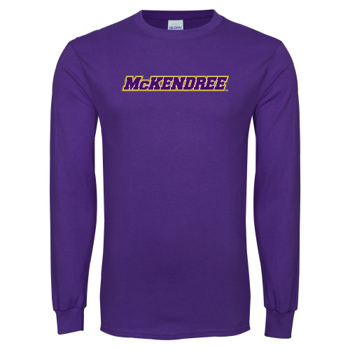  Purple Long Sleeve T Shirt - Word Mark
