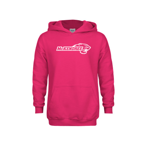  Youth Hot Pink Fleece Hoodie - Primary Mark