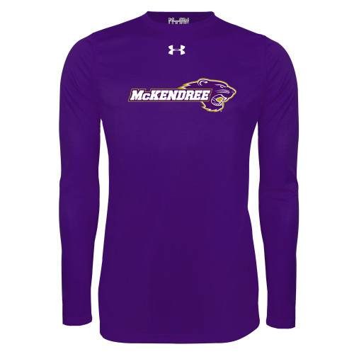  Under Armour Purple Long Sleeve Tech Tee - Primary Mark