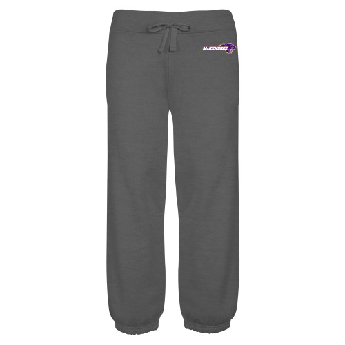  ENZA Womens Dark Heather Banded Fleece Capri - Primary Mark