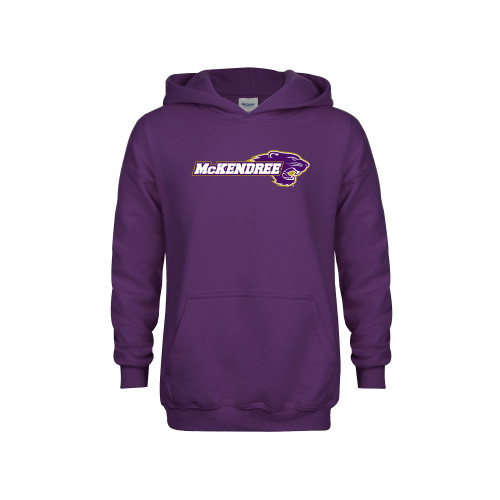  Youth Purple Fleece Hoodie - Primary Mark