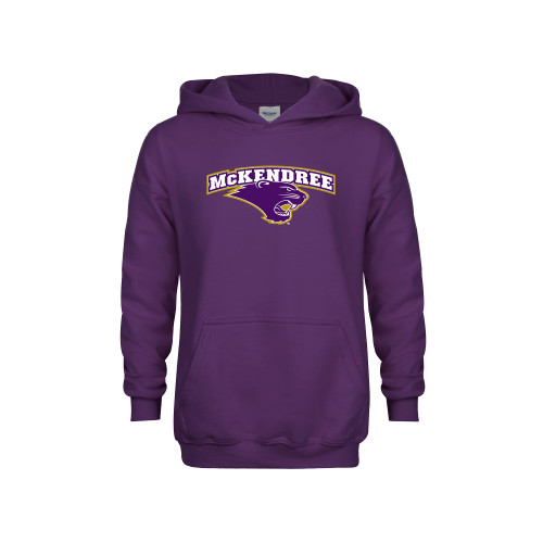  Youth Purple Fleece Hoodie - Secondary Mark