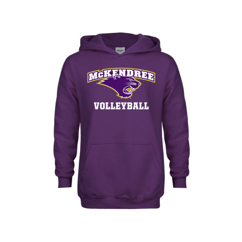  Univ Youth Purple Fleece Hoodie - Volleyball