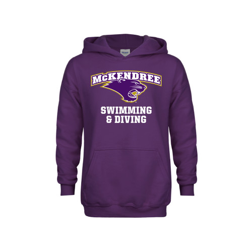  Univ Youth Purple Fleece Hoodie - Swimming and Diving