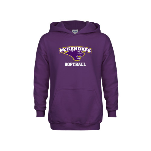  Youth Purple Fleece Hoodie - Softball