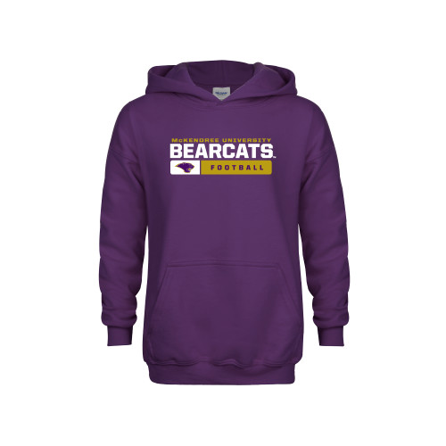  Youth Purple Fleece Hoodie - Bearcats Football Bar