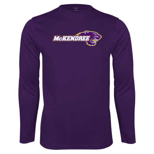  Purple Performance Long Sleeve Shirt - Primary Mark